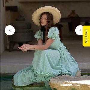 Selkie Light Green Maxi Dress